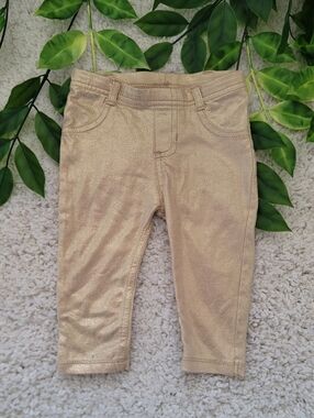 Baby Girl Gold Sparkle Pants (6-9 Months)
